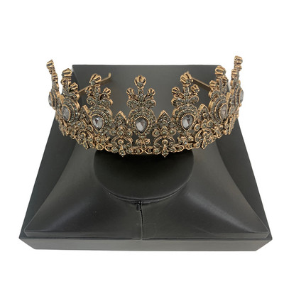 Klasszikus elegáns menyasszonyi kiegészítők török női esküvőhöz kristály strassz korona nyaklánc fülbevaló karkötő gyűrű 5 darab