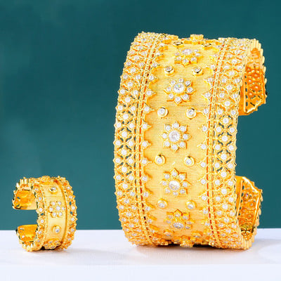 GODKI Vintage Royal 3 DB zöld CZ luxus afrikai ékszer szett nőknek esküvői parti cirkon kristály Dubai menyasszonyi ékszer szett ajándék