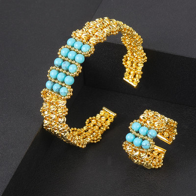 JaneKelly prabangus didelis 3vnt papuošalų rinkinys su kubiniu cirkonio oksidu moterims Vestuvių aksesuarai Saudo Arabiškas Dubajus