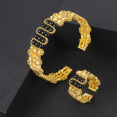 JaneKelly prabangus didelis 3vnt papuošalų rinkinys su kubiniu cirkonio oksidu moterims Vestuvių aksesuarai Saudo Arabiškas Dubajus