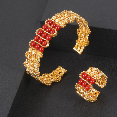 JaneKelly prabangus didelis 3vnt papuošalų rinkinys su kubiniu cirkonio oksidu moterims Vestuvių aksesuarai Saudo Arabiškas Dubajus