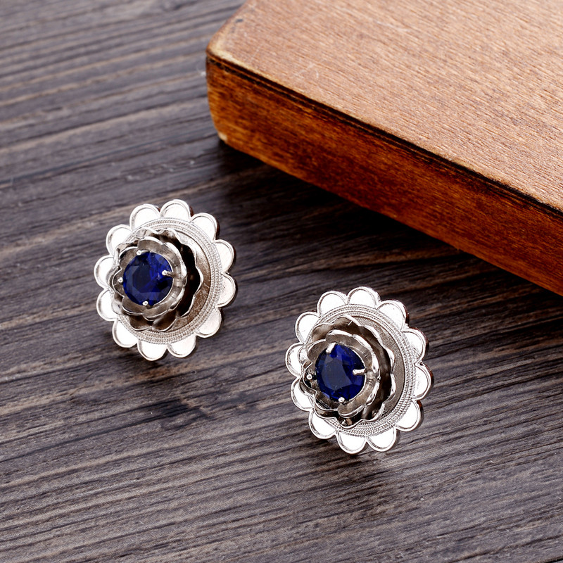 Mieli mėlyno kalnų krištolinio akmens Etiopijos papuošalų rinkiniai pakabukų karoliai / auskarai / žiedas Auksinė plokštelė Afrikos nuotakos vestuvių Eritrėjos rinkinys