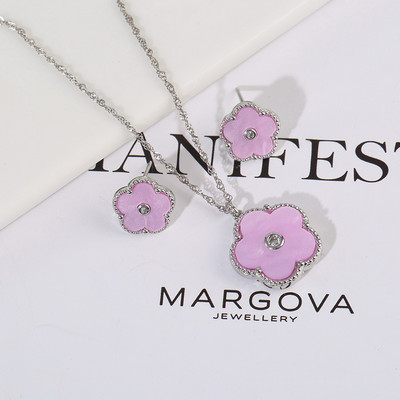 Saulės gėlių karoliai ir auskarų rinkinys moterims Dubajaus papuošalų rinkiniai Prabangūs papuošalų dizainerio auskarai Klasikiniai žavūs dobilų karoliai