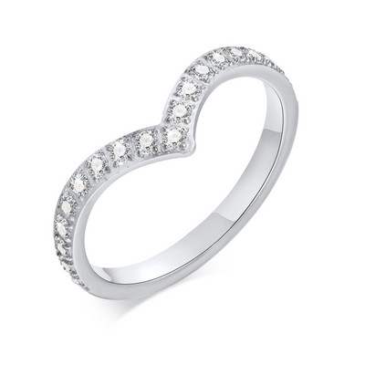 Paprastas „Chevron V“ formos žiedas vakarėliui 316L nerūdijančio plieno madingi papuošalų žiedai moterims