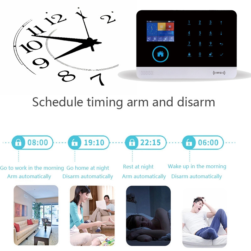 Belaidis „WiFi Smart Home“ Apsaugos nuo vagystės GSM signalizacijos sistema Belaidė namų saugos judesio jutiklio magnetinė signalizacija „Tuya Alexa“