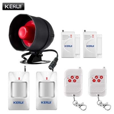 Kerui Alarm System Siréna Reproduktor Hlasno Zvuk Domáci Alarm Systém Bezdrôtový Detektor Bezpečnostný Ochranný Systém pre Dom Garáž