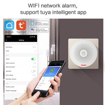 ZSWKD Tuya Wifi Комплекти алармени системи Безжична сигурност Крадец с детектор за движение Сензор за врати Smart Life Приложение Smart Home Направи си сам