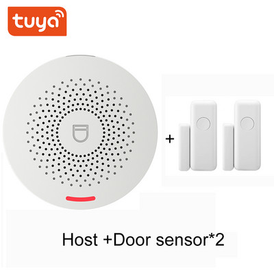 ZSWKD Tuya Seturi de sistem de alarmă Wifi Securitate fără fir antifurt cu detector de mișcare Senzor de ușă Aplicație Smart Life pentru casă inteligentă DIY