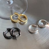 Prancūzų retro raidžių auksiniai auskarai moteriški prabangūs auksiniai žiediniai auskarai geometrija paprastas žiedas Variniai auskarai su smeigtukais Madingi papuošalai