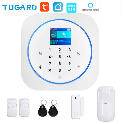 TUGARD G12 Tuya 433MHz GSM WiFi bežični kućni sigurnosni protuprovalni alarmni sustav s PIR senzorom pokreta Senzor za vrata, sirena Alarmni set