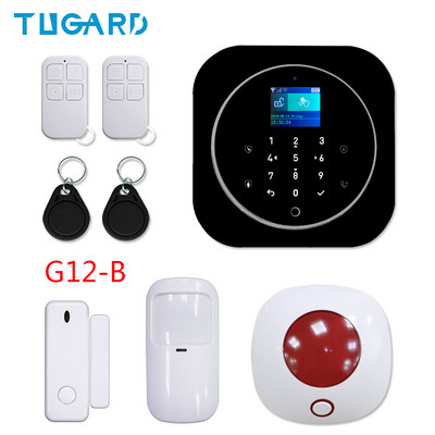 TUGARD G12 Tuya 433MHz GSM WiFi bežični kućni sigurnosni protuprovalni alarmni sustav s PIR senzorom pokreta Senzor za vrata, sirena Alarmni set