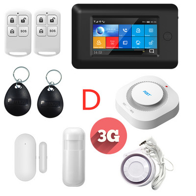 3G IOS Android 433MHz Zaslon u boji osjetljiv na dodir Bežični WIFI GPRS RFID kartica Smart Home Protuprovalni alarmni sustavi s dodacima