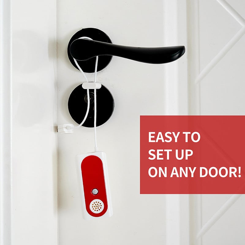 1kom Prijenosni alarm za putna vrata, ulazna obrana protiv uljeza, 91dB svjetiljka za kućni ured, apartman, sigurnost hotela