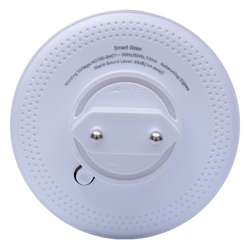 Alarmă cu sirenă Heiman Zigbee3.0 compatibilă cu Home Assistant, Kaku, ConbeeII Alarmă cu sirenă intermitent roșu 95dB