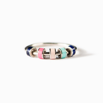 Δαχτυλίδι από λεπτές χάντρες από σμάλτο άγχους για γυναίκες κορίτσια κατά του άγχους Διασκεδαστικά παιχνίδια Δαχτυλίδι Κοσμήματα Σχετικά με το Daughter Fidget Ring Δώρο