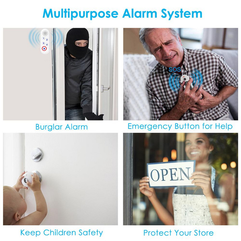 CPVAN Alarma de securitate la domiciliu Senzor infraroșu Detector de mișcare antifurt 433mhz Sistem de alarmă antiefracție Acasă сигнализация для дома