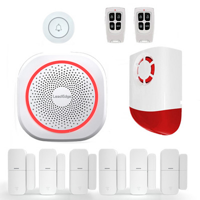 „LeadEdge AS100 Tuya WIFI“ namų signalizacijos sistema, belaidė apsauga nuo įsilaužimo išmaniųjų namų APP valdymas su PIR judesio jutiklio durų jutikliu