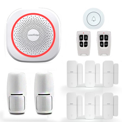 „LeadEdge AS100 Tuya WIFI“ namų signalizacijos sistema, belaidė apsauga nuo įsilaužimo išmaniųjų namų APP valdymas su PIR judesio jutiklio durų jutikliu