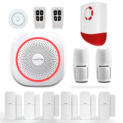 „LeadEdge AS100 Tuya WIFI“ namų signalizacijos sistema, belaidė apsauga nuo įsilaužimo išmaniųjų namų APP valdymas su PIR judesio jutiklio durų jutikliu