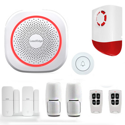 „LeadEdge AS100 Tuya WIFI“ namų signalizacijos sistema, belaidė apsauga nuo įsilaužimo išmaniųjų namų APP valdymas su PIR judesio jutiklio durų jutikliu