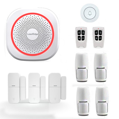 „LeadEdge AS100 Tuya WIFI“ namų signalizacijos sistema, belaidė apsauga nuo įsilaužimo išmaniųjų namų APP valdymas su PIR judesio jutiklio durų jutikliu