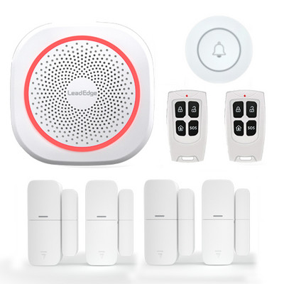 „LeadEdge AS100 Tuya WIFI“ namų signalizacijos sistema, belaidė apsauga nuo įsilaužimo išmaniųjų namų APP valdymas su PIR judesio jutiklio durų jutikliu
