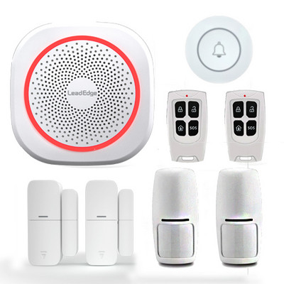 „LeadEdge AS100 Tuya WIFI“ namų signalizacijos sistema, belaidė apsauga nuo įsilaužimo išmaniųjų namų APP valdymas su PIR judesio jutiklio durų jutikliu