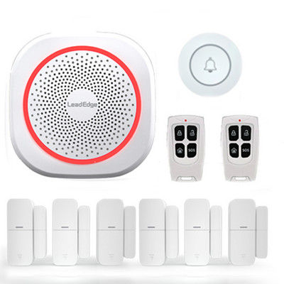 „LeadEdge AS100 Tuya WIFI“ namų signalizacijos sistema, belaidė apsauga nuo įsilaužimo išmaniųjų namų APP valdymas su PIR judesio jutiklio durų jutikliu