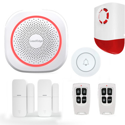 „LeadEdge AS100 Tuya WIFI“ namų signalizacijos sistema, belaidė apsauga nuo įsilaužimo išmaniųjų namų APP valdymas su PIR judesio jutiklio durų jutikliu