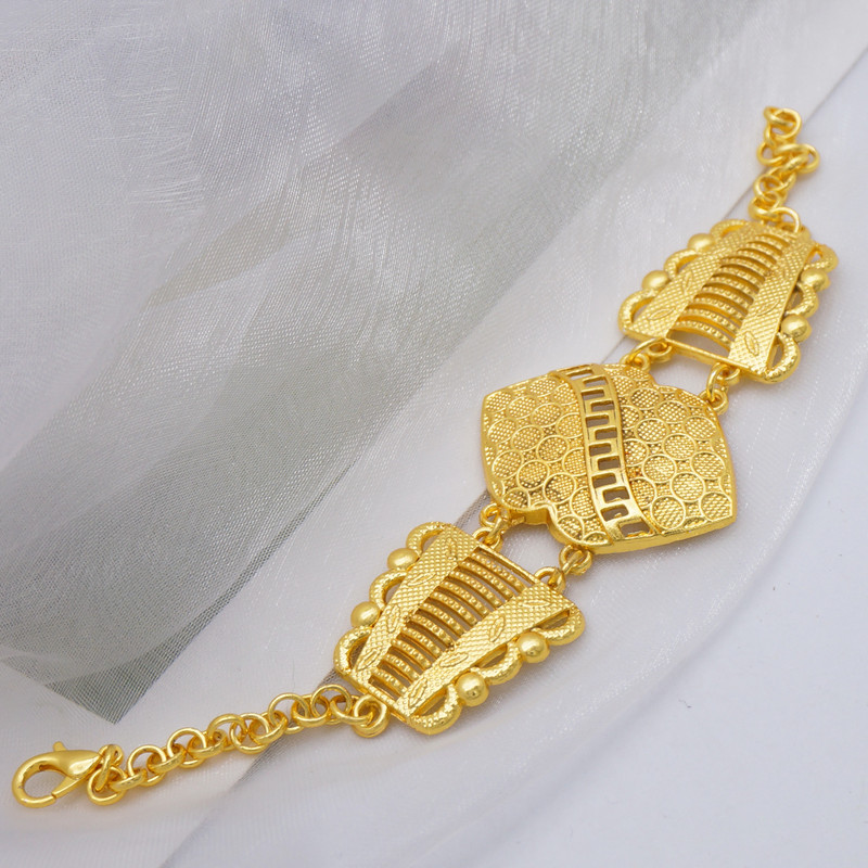 Seturi de bijuterii de culoare aurie Dubai pentru femei, colier nigerian, cercei, set de bijuterii, nunta africană, Etiopia, cadouri de mireasă