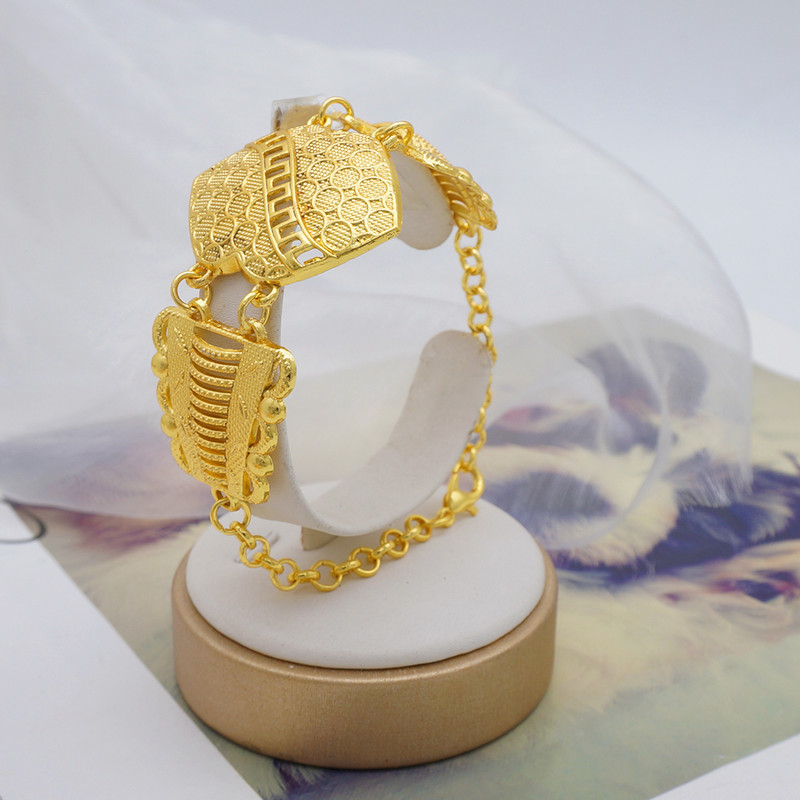 Seturi de bijuterii de culoare aurie Dubai pentru femei, colier nigerian, cercei, set de bijuterii, nunta africană, Etiopia, cadouri de mireasă