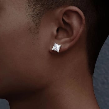 Κλασικά τετράγωνα κυβικά σκουλαρίκια ζιρκονίας καρφιά για άνδρες Μικρά CZ Crystal γυναικεία καρφιά Αυτιά για πάρτι Ανδρικά σκουλαρίκια κοσμήματα χιπ χοπ
