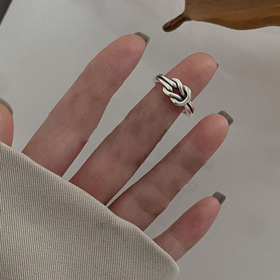 FOXANRY sidabro spalvos žiedai mados poros hip-hop vintažinis paprastas geometrinis dizainas tailandietiškų sidabrinių vakarėlių papuošalų didmeninė prekyba