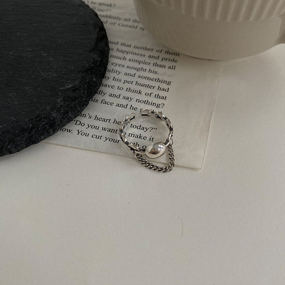 FOXANRY sidabro spalvos žiedai mados poros hip-hop vintažinis paprastas geometrinis dizainas tailandietiškų sidabrinių vakarėlių papuošalų didmeninė prekyba