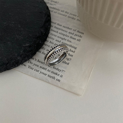 FOXANRY sidabro spalvos žiedai mados poros hip-hop vintažinis paprastas geometrinis dizainas tailandietiškų sidabrinių vakarėlių papuošalų didmeninė prekyba