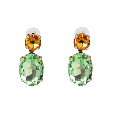 JURAN krištoliniai apvalūs vandens lašai, geometriniai kabantys auskarai, krištoliniai pakabukai, madingi vestuvių papuošalai, moteriški „Broncos“ 2023 m. tendencija