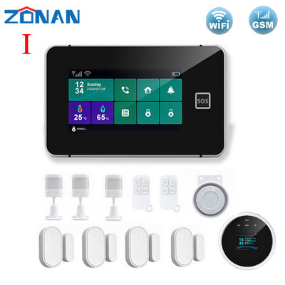 ZONAN G60B namų signalizacija WIFI GSM Tuya Smart Home Garažas Apsauga nuo įsilaužimo judesio detektorius dūmų durų jutiklis belaidė klaviatūra