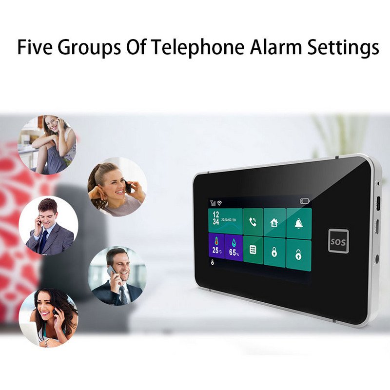 ZONAN G60B namų signalizacija WIFI GSM Tuya Smart Home Garažas Apsauga nuo įsilaužimo judesio detektorius dūmų durų jutiklis belaidė klaviatūra