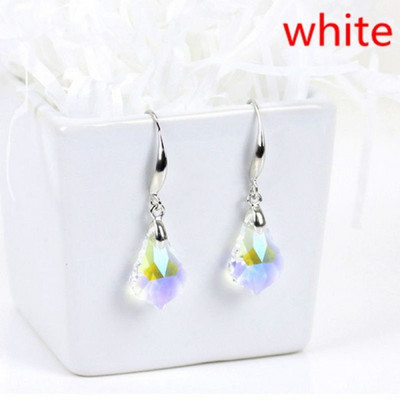 Madingi paprasti vaivorykštės spalvos moteriški spalvingi brangakmenių ašarų krištoliniai auskarai moterims, vestuvių gimtadienio dovana, jubiliejaus proga