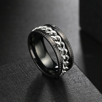 9 Style Spinner Rotating Chain Prstenovi za ublažavanje stresa za muškarce Žene Vjenčanica Prsten za tjeskobu fidget ring Nakit Poklon