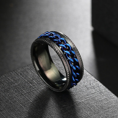 9 Style Spinner Rotating Chain Prstenovi za ublažavanje stresa za muškarce Žene Vjenčanica Prsten za tjeskobu fidget ring Nakit Poklon