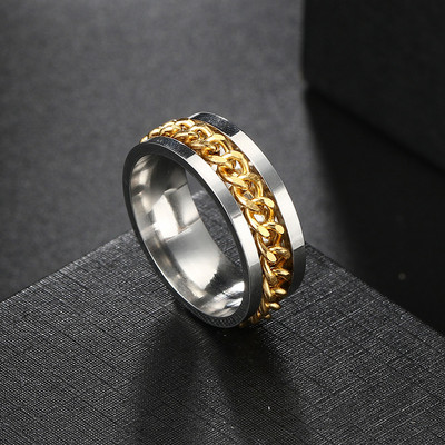 9 Style Spinner Rotating Chain Prstenovi za ublažavanje stresa za muškarce Žene Vjenčanica Prsten za tjeskobu fidget ring Nakit Poklon