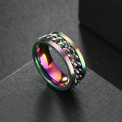 9 Style Spinner Rotating Chain Prstenovi za ublažavanje stresa za muškarce Žene Vjenčanica Prsten za tjeskobu fidget ring Nakit Poklon
