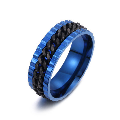 9 Style Spinner Rotating Chain Prstenovi za ublažavanje stresa za muškarce Žene Vjenčanica Prsten za tjeskobu fidget ring Nakit Poklon