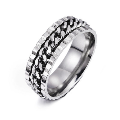 9 Style Spinner Rotating Chain Prstenovi za ublažavanje stresa za muškarce Žene Vjenčanica Prsten za tjeskobu fidget ring Nakit Poklon