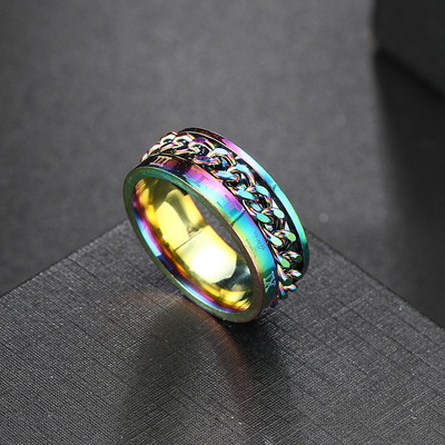 9 Style Spinner Rotating Chain Prstenovi za ublažavanje stresa za muškarce Žene Vjenčanica Prsten za tjeskobu fidget ring Nakit Poklon