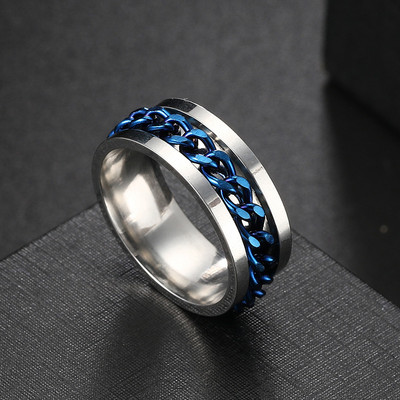 9 Style Spinner Rotating Chain Prstenovi za ublažavanje stresa za muškarce Žene Vjenčanica Prsten za tjeskobu fidget ring Nakit Poklon
