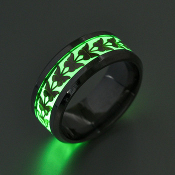 Μόδα φωτεινό επιμεταλλωμένο δαχτυλίδι Σκούρο χρυσό ένθετο πεταλούδας με πράσινο φόντο Μόδα Ανδρικά φωσφοριζέ λαμπερά δαχτυλίδια