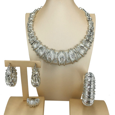 Dubajaus auksiniai papuošalų rinkiniai moterims dideli karoliai, padengti 24 auksu originalus nemokamas pristatymas vestuvių šventėms FHK13548