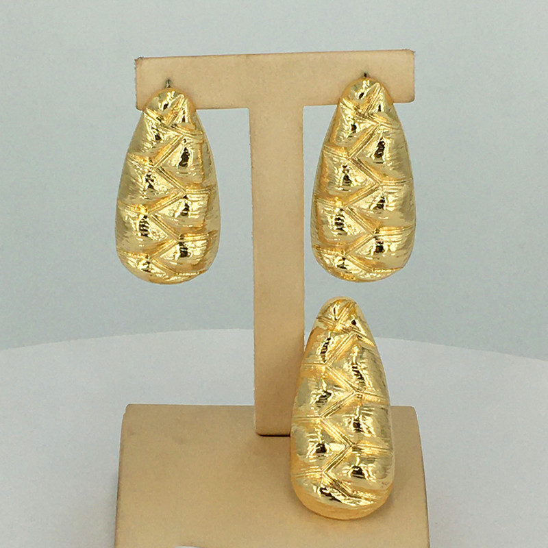 Dubajaus auksiniai papuošalų rinkiniai moterims dideli karoliai, padengti 24 auksu originalus nemokamas pristatymas vestuvių šventėms FHK13548